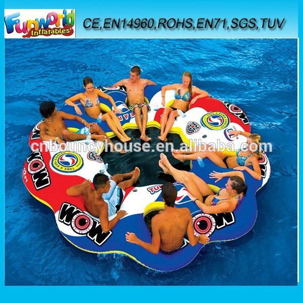 Funworldの最高の品質熱帯浮遊8人インフレータブル販売用の島( wg- 101)-水上遊具問屋・仕入れ・卸・卸売り