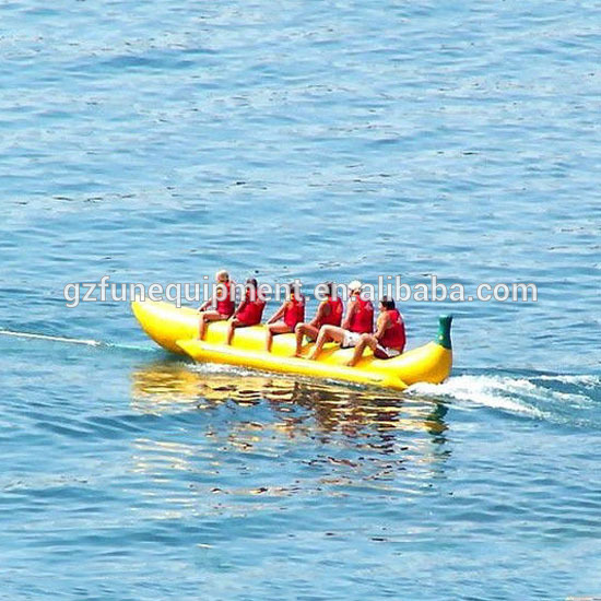 6席pvcインフレータブルバナナボート水バナナボートで修理キット用の大人-水上遊具問屋・仕入れ・卸・卸売り