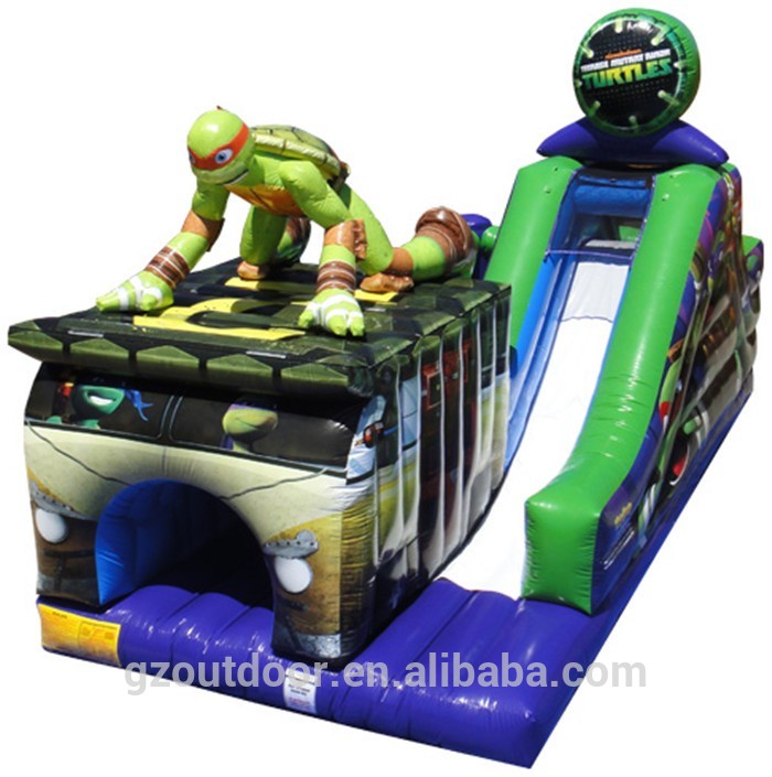 2016 インフレータブル新しい デザイン ティーン エイ ジミュータントニンジャタートルズ チャレンジ弾む スライド-問屋・仕入れ・卸・卸売り