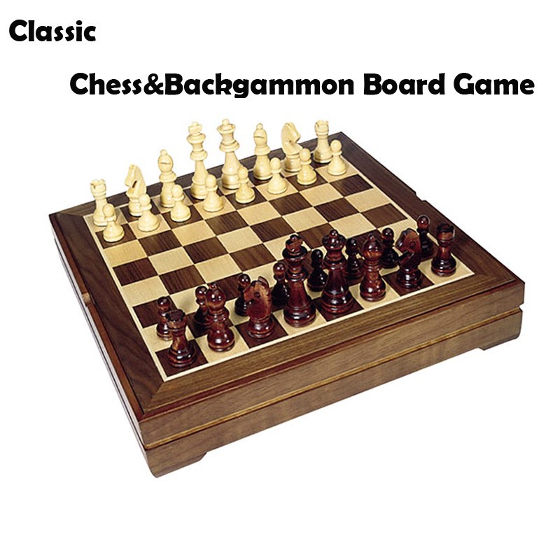 木製の古典的なチェスセット二人の選手のために-ボードゲーム問屋・仕入れ・卸・卸売り