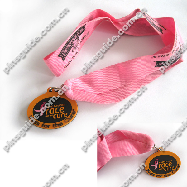 サプライヤー2013顧客のロゴエンボスオレンジ色pvc2d子供のための色のメダルやリボン-記念品問屋・仕入れ・卸・卸売り