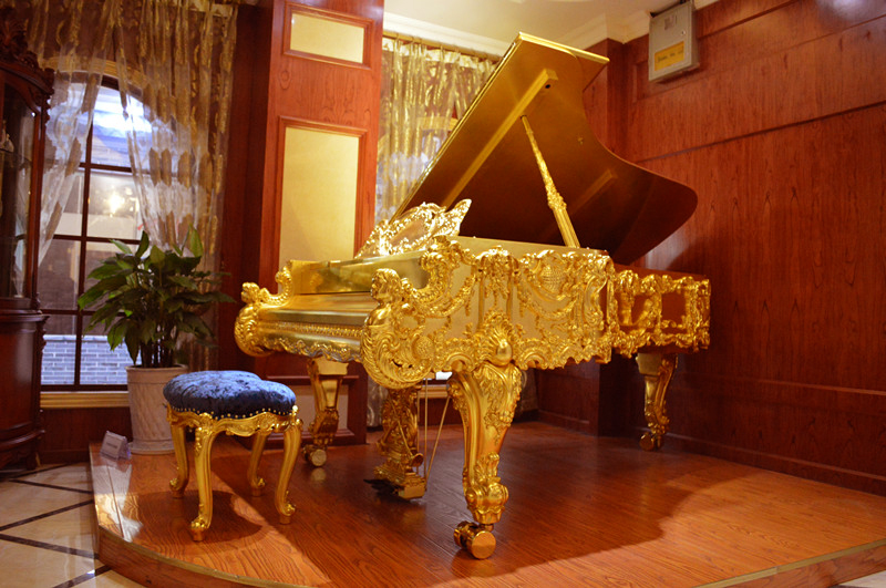 高級ホーム家具、ゴールドグランドピアノドラゴン黄金グランドピアノ用販売-ピアノ問屋・仕入れ・卸・卸売り
