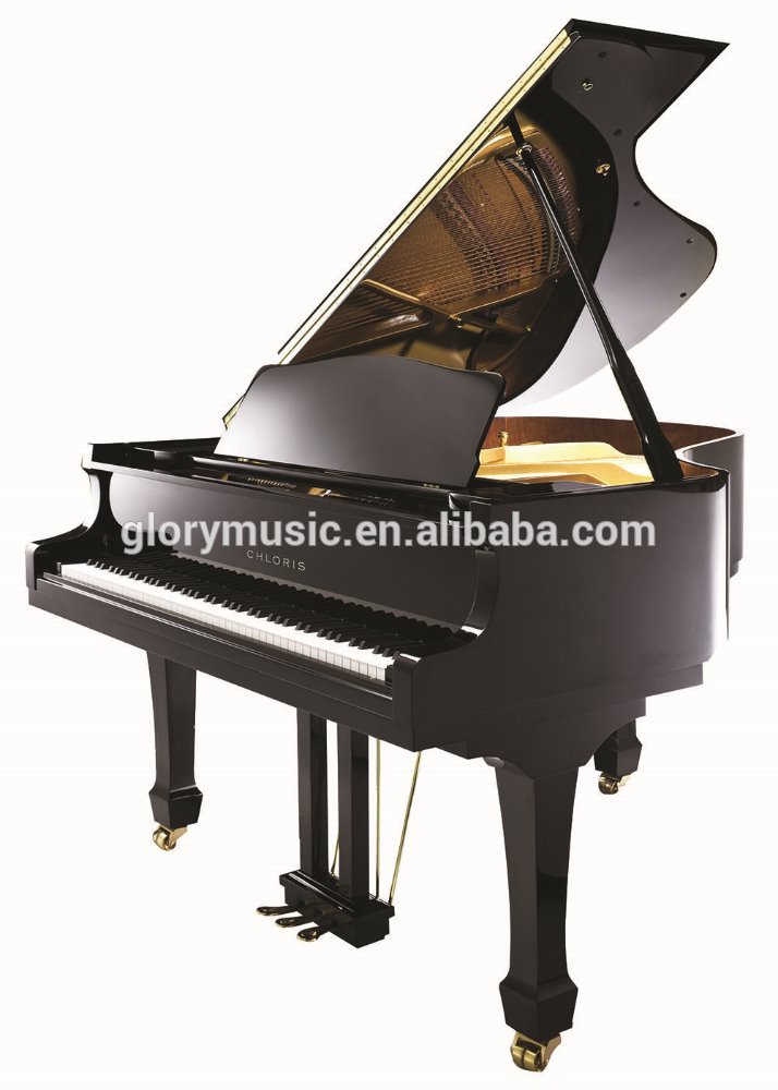 [Chloris] 168センチソリッドスプルースキーボード最高価格卸売88キープロフェッショナル木製アコースティックブラックグランドピアノ価格HG-168E-ピアノ問屋・仕入れ・卸・卸売り