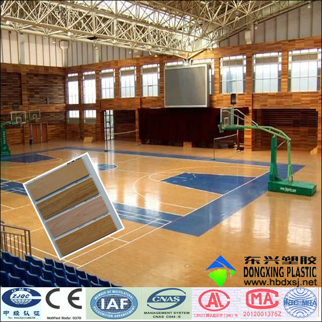 屋内のバスケットボールコートの床pvc床材-人工芝、スポーツ施設用フローリング問屋・仕入れ・卸・卸売り