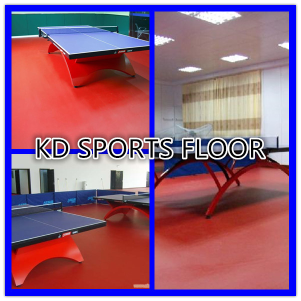 pvcスポーツ床のために使用されるテーブルテニスコートとbwfittfの承認-人工芝、スポーツ施設用フローリング問屋・仕入れ・卸・卸売り