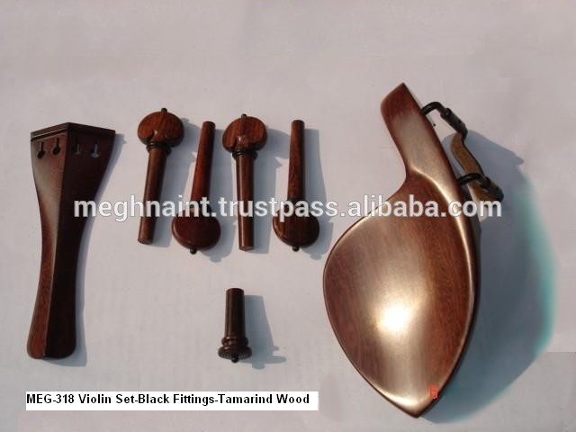 バイオリン アクセサリー セット で タマリンド木材で黒継手MEG-318 。-バイオリン部品、付属品問屋・仕入れ・卸・卸売り