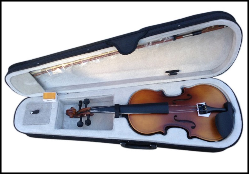 4/4サテンアンティークバイオリンハードケース付き、 弓。-バイオリン問屋・仕入れ・卸・卸売り