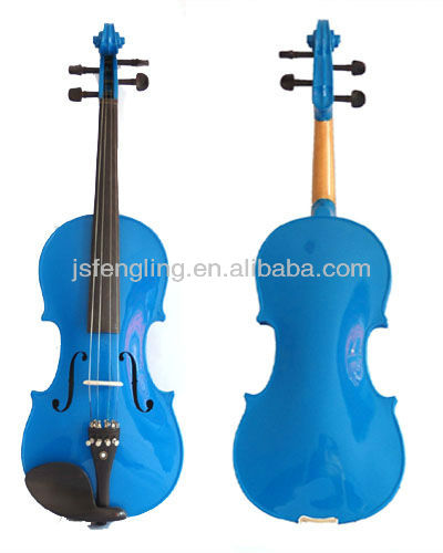 カラフルバイオリン黒檀を持つ部品( 青)-バイオリン問屋・仕入れ・卸・卸売り