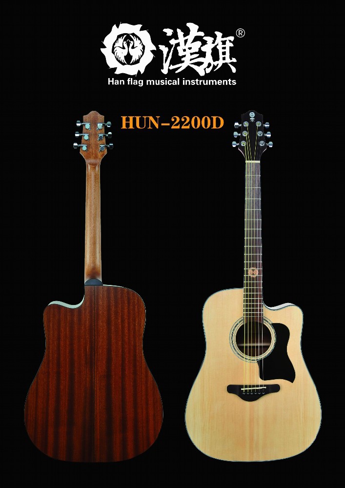 カッタウェイアコースティックギターhun2200d-ギター問屋・仕入れ・卸・卸売り