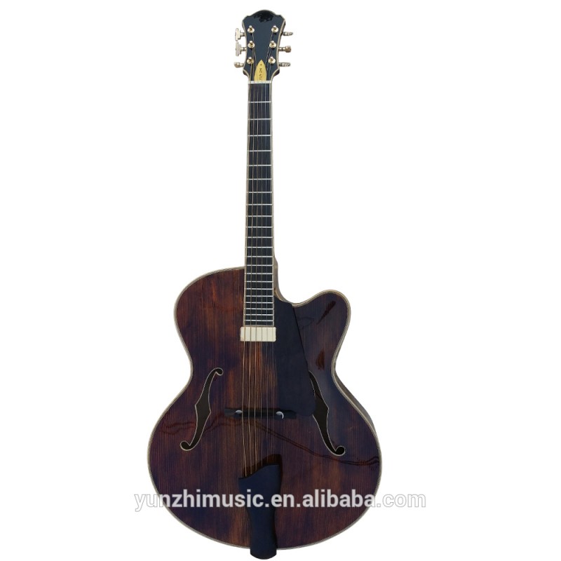 yunzhiarchaizeedカラー手作り無垢材アーチトップのジャズギター-ギター問屋・仕入れ・卸・卸売り