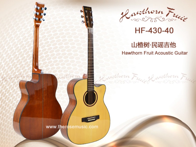 カッタウェイアコースティックギター40インチ中国安価な高品質アコースティックギター( hf430- 40)-ギター問屋・仕入れ・卸・卸売り