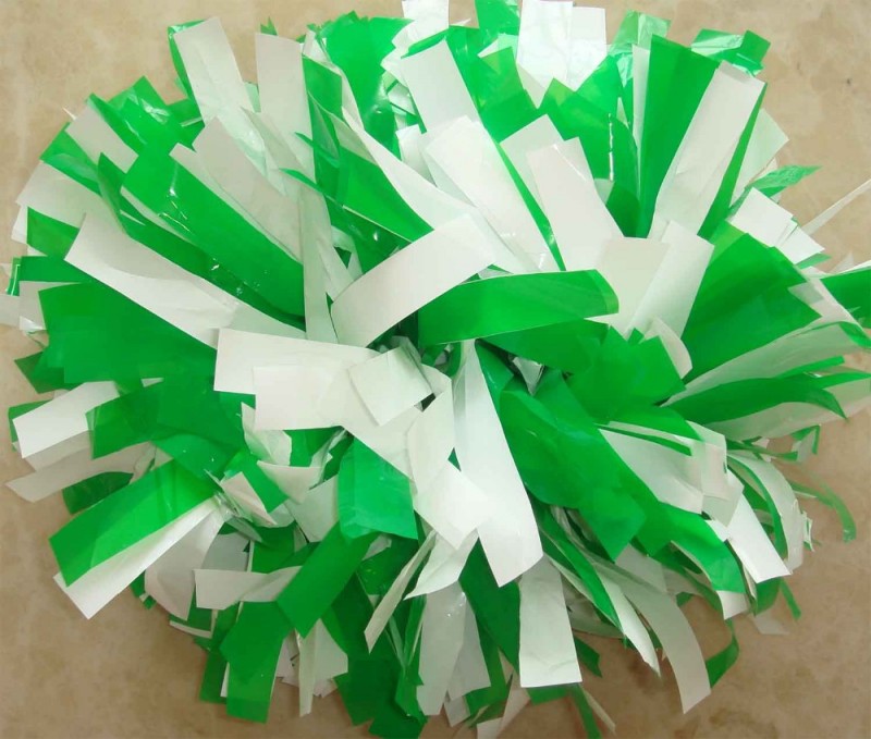 プラスチック緑と白のバトンハンドルpompoms-ポンポン問屋・仕入れ・卸・卸売り