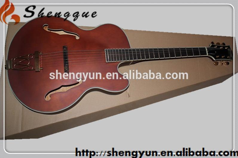 L shengqueジャズギターブルゴーニュカラーギターなしでインレイアコースティックギター-ギター問屋・仕入れ・卸・卸売り