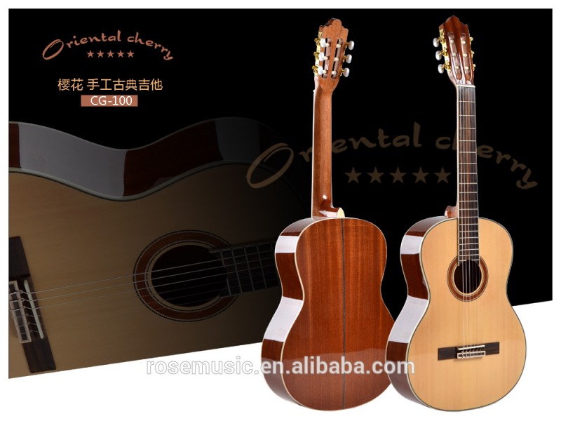39インチスプルース+サペリ古典ギターで行われた中国ギター工場(CG-100)-ギター問屋・仕入れ・卸・卸売り