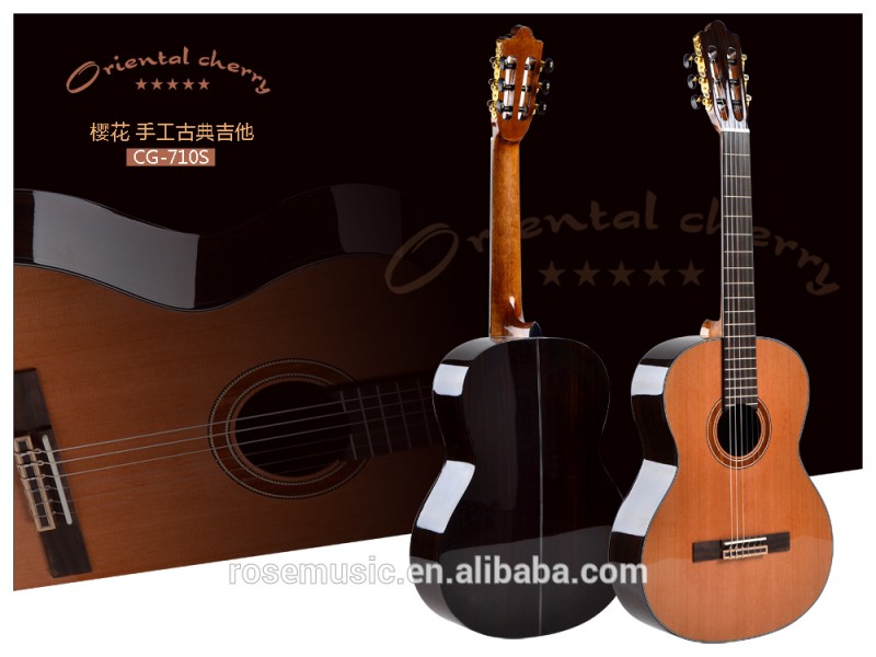 39インチソリッドトップ古典ギターで行われた中国ギター工場(CG-710S)-ギター問屋・仕入れ・卸・卸売り