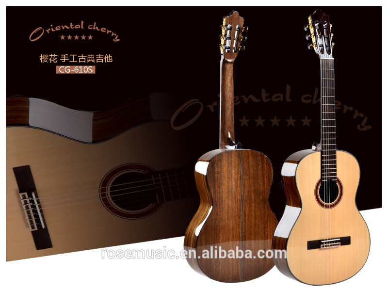 39インチソリッドトップ古典ギターで行われた中国ギター工場(CG-610S)-ギター問屋・仕入れ・卸・卸売り