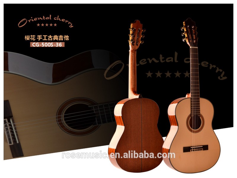 高品質クラシックギター36インチ製中国ギター工場(CG-500S-36)-ギター問屋・仕入れ・卸・卸売り