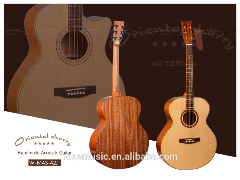 42インチジャンボ木製バインディングアコースティックギター製中国ギター工場(W-MAS-42-J)-ギター問屋・仕入れ・卸・卸売り