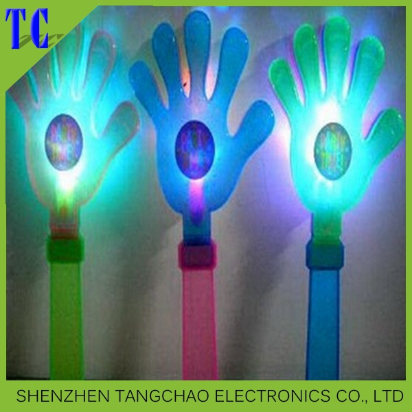 クリスマス電気2014年ハンドクラッパーのプラスチックの舌をled点滅-応援グッズ問屋・仕入れ・卸・卸売り
