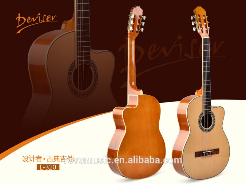 39インチスプルース+ポプラ古典ギターで行われた中国ギター工場(L-320)-ギター問屋・仕入れ・卸・卸売り