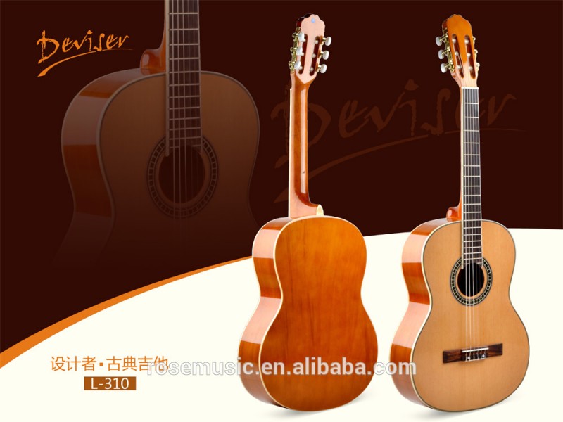 39インチスプルース+ポプラ古典ギターで行われた中国ギター工場(L-310)-ギター問屋・仕入れ・卸・卸売り