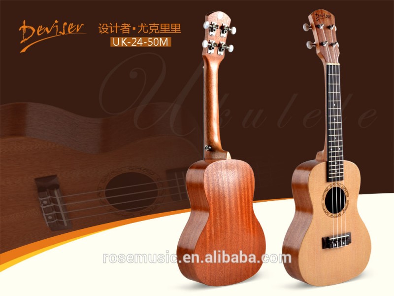 高品質トウヒ+サペリコンサートウクレレから中国ギター工場(UK24-50M)-ギター問屋・仕入れ・卸・卸売り