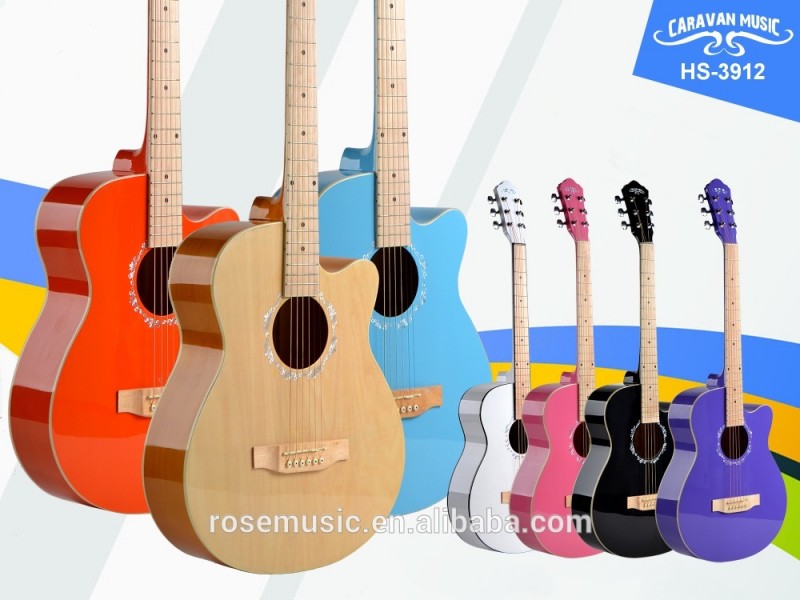 39インチカラフルなアコースティックギターの高品質( HS-3912)-ギター問屋・仕入れ・卸・卸売り
