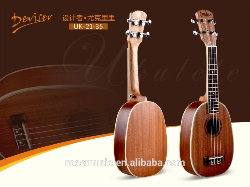 フルサペリパイナップル形状ソプラノウクレレから中国ギター工場( UK21-35)-ギター問屋・仕入れ・卸・卸売り