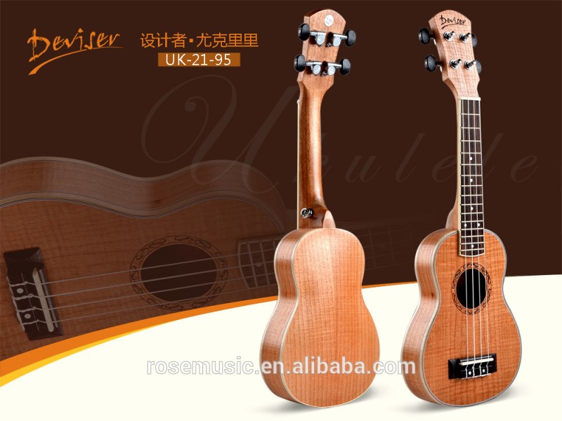 高品質薄いフルカエデソプラノウクレレから中国ギター工場( UK21-95)-ギター問屋・仕入れ・卸・卸売り