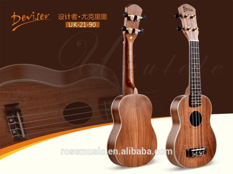高品質薄いフルアカシアソプラノウクレレから中国ギター工場(UK21-90)-ギター問屋・仕入れ・卸・卸売り