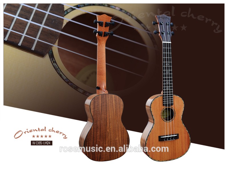 固体杉+ koa高品質コンサートウクレレから中国工場( W-DBS-UK24)-ギター問屋・仕入れ・卸・卸売り
