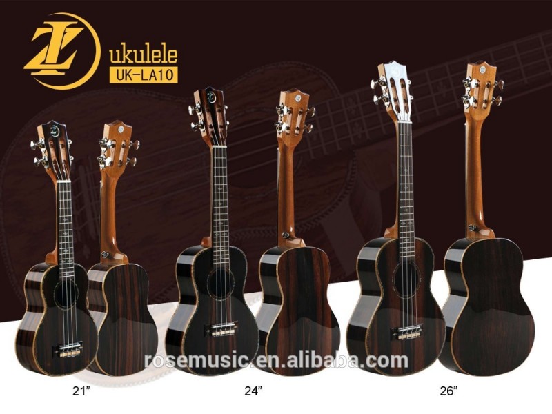 フル黒檀ソプラノウクレレの高品質から中国工場( UK-LA10-21)-ギター問屋・仕入れ・卸・卸売り