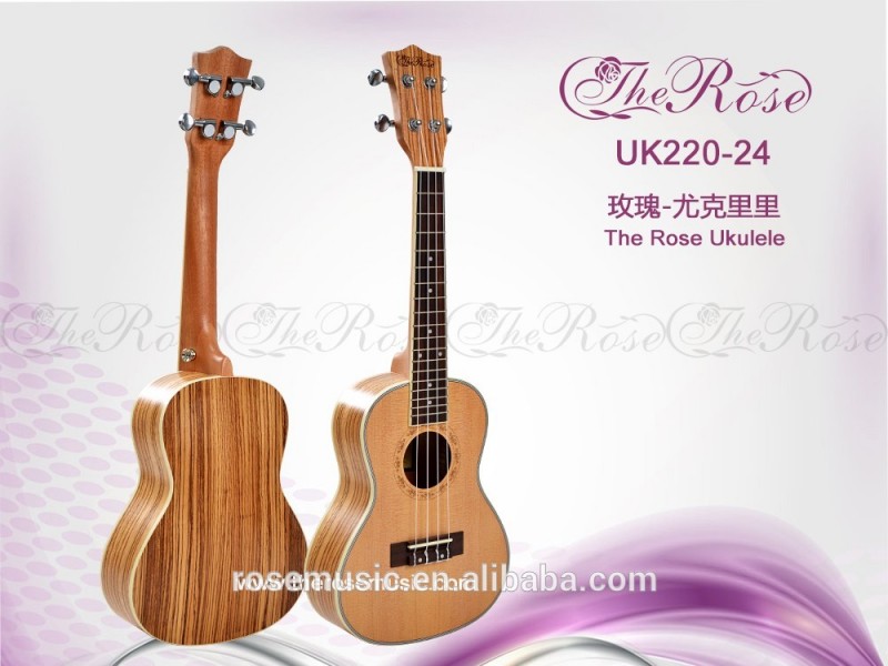 24 "スプルース+ゼブラウッドウクレレの高品質( UK220-24)-ギター問屋・仕入れ・卸・卸売り