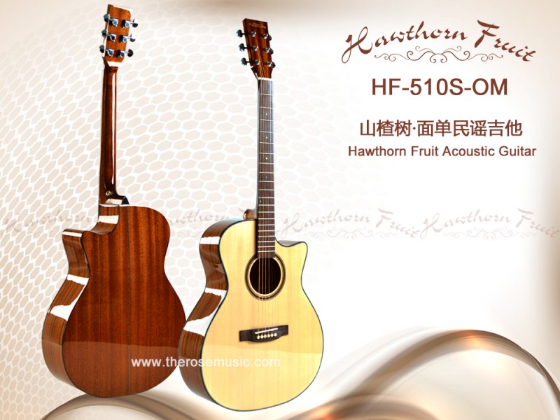 中国ギター工場高品質omソリッドアコースティックギター固体杉( HF-510S-OM)-ギター問屋・仕入れ・卸・卸売り