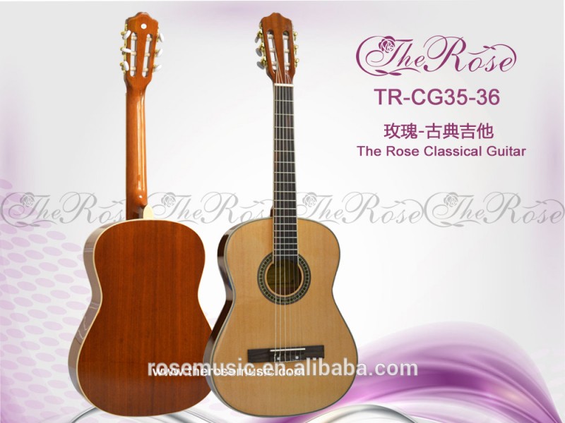 36インチスプルース+サペリ高品質クラシックギター( TR-CG35-36)-ギター問屋・仕入れ・卸・卸売り