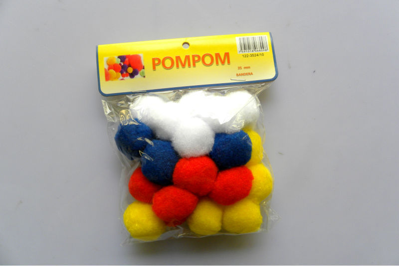 クリスマスオーナメントポリエステルacylicpompom分類された色-ポンポン問屋・仕入れ・卸・卸売り