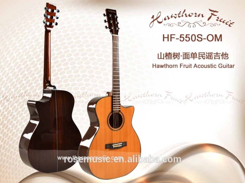 Omソリッドアコースティックギター固体杉+黒檀( HF-560S-OM)-ギター問屋・仕入れ・卸・卸売り