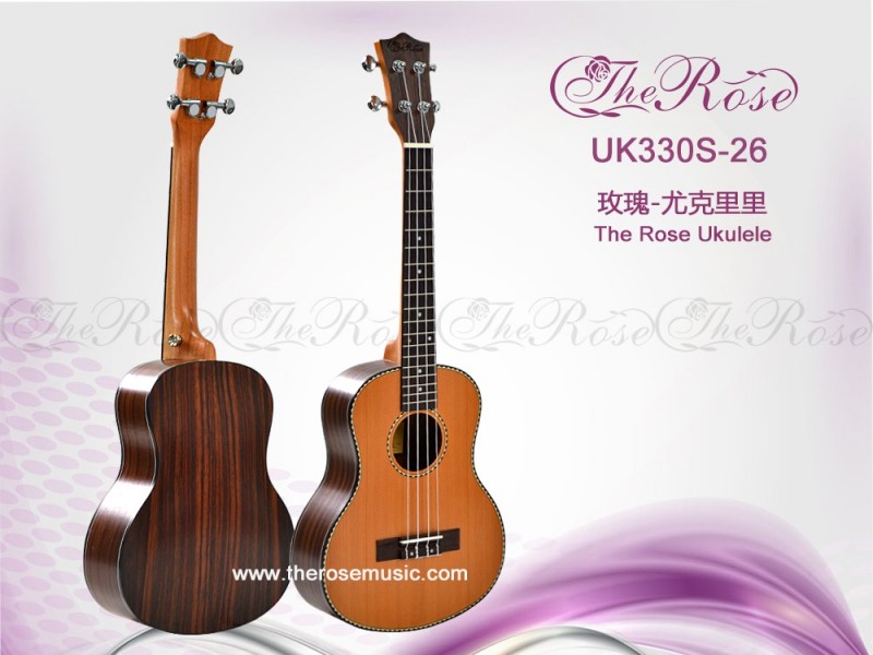 26インチ固体杉+ローズウッドウクレレの高品質( UK330S-26)-ギター問屋・仕入れ・卸・卸売り