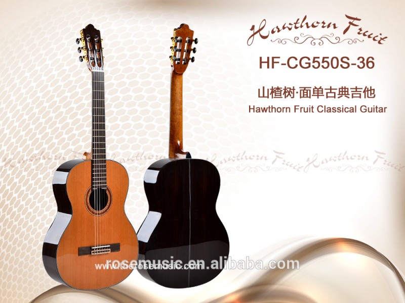 36インチハイエンド固体杉クラシックギター( HF-CG550S-36)-ギター問屋・仕入れ・卸・卸売り