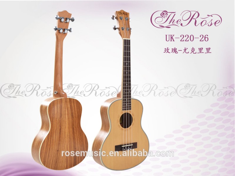 26インチスプルース+ゼブラウッドウクレレの高品質( UK220-26)-ギター問屋・仕入れ・卸・卸売り