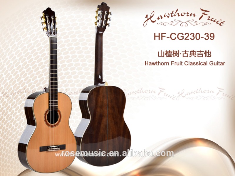 39インチスプルース+クルミ卸売古典ギター( HF-CG230-39)-ギター問屋・仕入れ・卸・卸売り