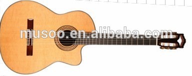 手芸musooブランドギターアコースティックギターのエボニーフィンガーボード、 自然の色( gmm301c)-ギター問屋・仕入れ・卸・卸売り