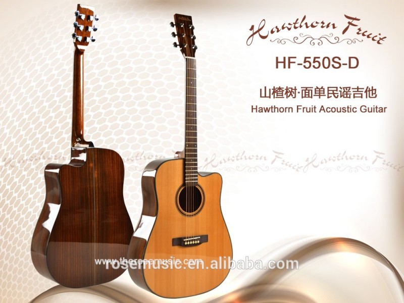 ハイエンド固体杉アコースティックギター( HF-550S-D)-ギター問屋・仕入れ・卸・卸売り