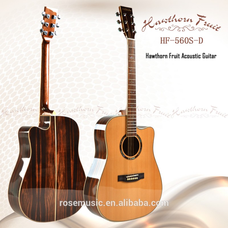 アコースティックギター固体杉+黒檀( HF-560S-D)-ギター問屋・仕入れ・卸・卸売り