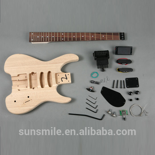 ヘッドレスとアッシュボディのエレキギターキットgk11shs-ギター問屋・仕入れ・卸・卸売り