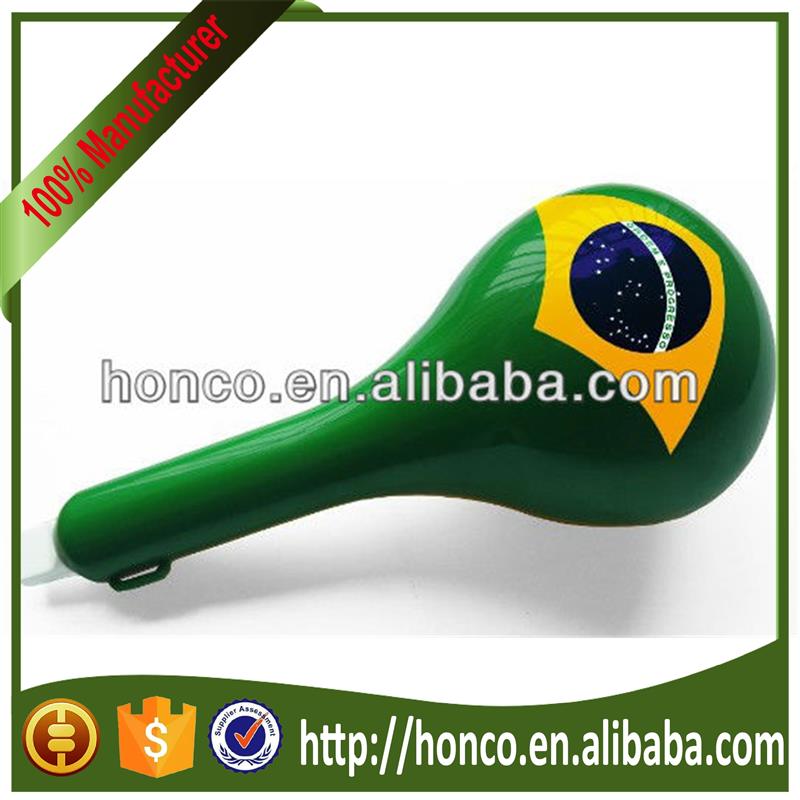 サッカーファンホーンホイッスル付きブラジル国旗ロゴ2014ワールドカップ-チアホーン問屋・仕入れ・卸・卸売り
