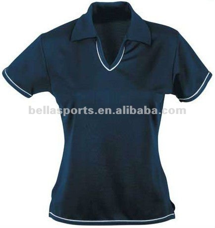 女性のベストセラー高品質100%ポリエステルvネックシャツ襟スポーツtシャツ-バレーボール問屋・仕入れ・卸・卸売り