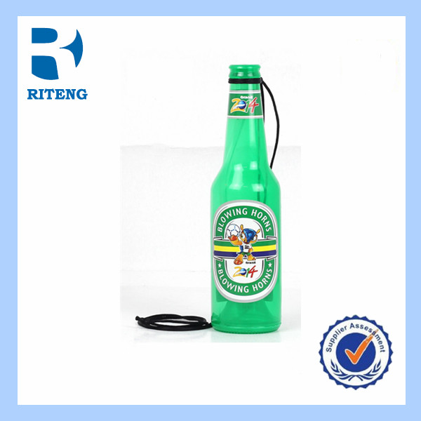 新しいデザインのビールボトル2014年ブラジルワールドカップペットボトルホーンブブゼラホーンプラスチックトランペット-チアホーン問屋・仕入れ・卸・卸売り