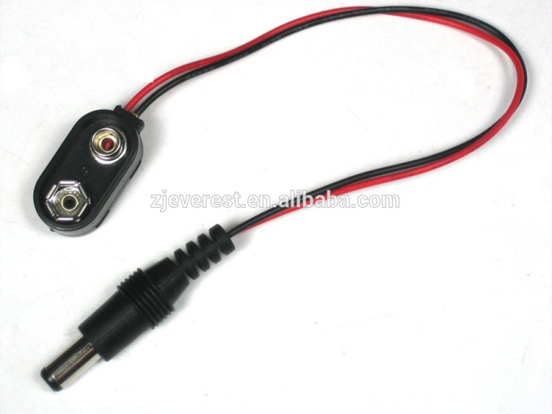 9v2.1x5.5mmの男性のdcプラグを9vバッテリークリップ-ダブルクリップ問屋・仕入れ・卸・卸売り