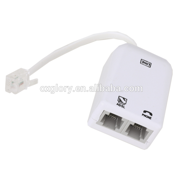 シングルadslモデルスプリッタrj11 rj45 adslモデム-コネクタ問屋・仕入れ・卸・卸売り